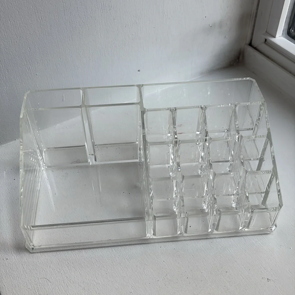 Acrylic Makeup Organizer with Drawers - Black